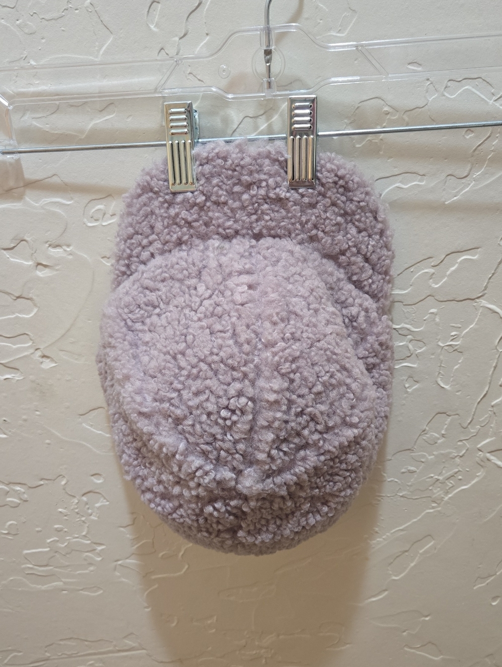 H&M Kids Plush Sherpa Cap in Light Lavender